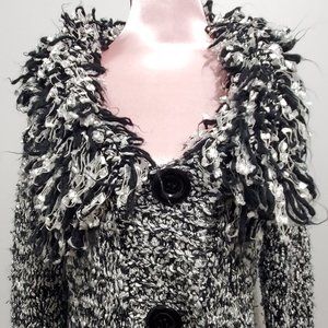 John Fashion Black and White Cardigan/Duster